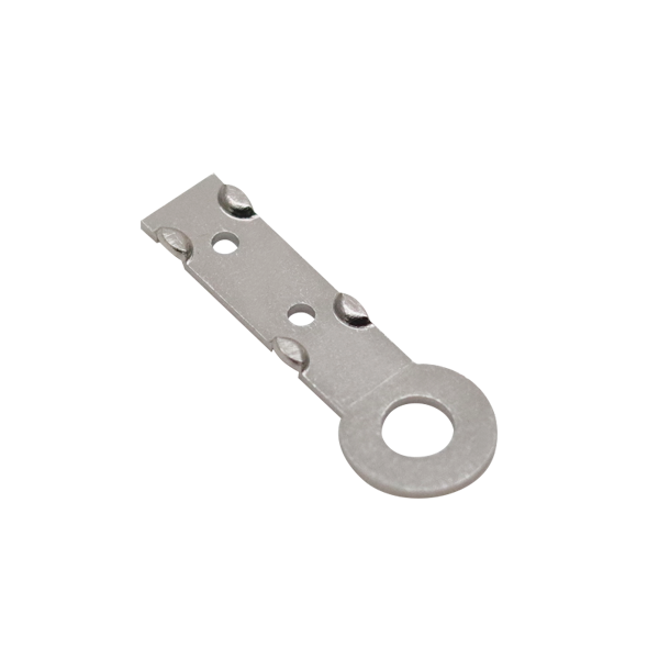 鼻环3.2x7+4.3x20x0 .6t黄铜镀镍端子